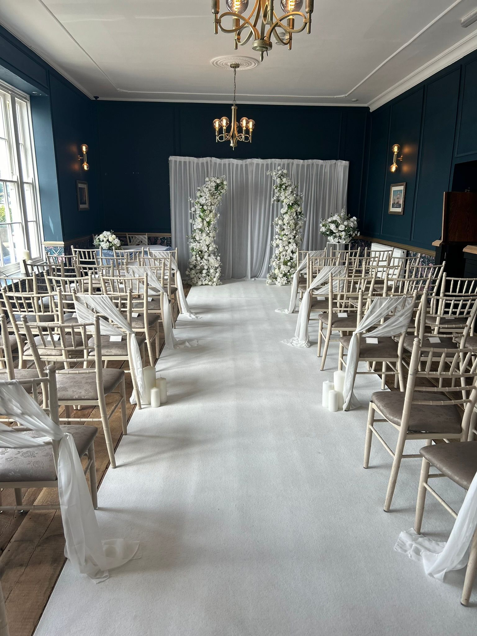 Wedding room decorated